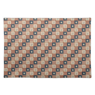 Americana Patriotic Country Rustic Farmhouse Cloth Placemat
