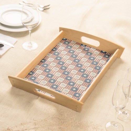 Americana Patriotic Country Rustic Farmhouse Serving Tray