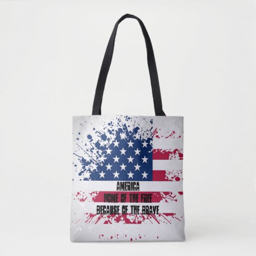 Americana Patriotism Flag Tote Bag