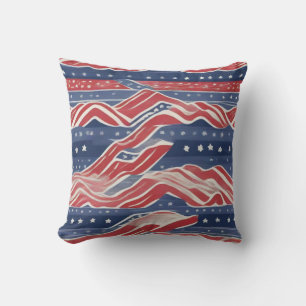 Americana Pattern Throw Pillow