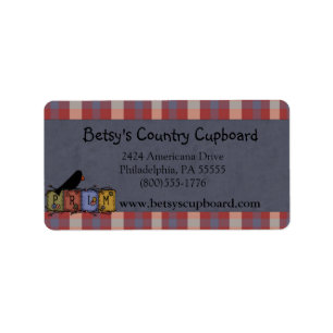 Americana Primitive Address Label