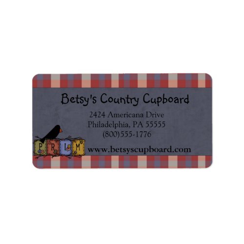 Americana Primitive Address Label