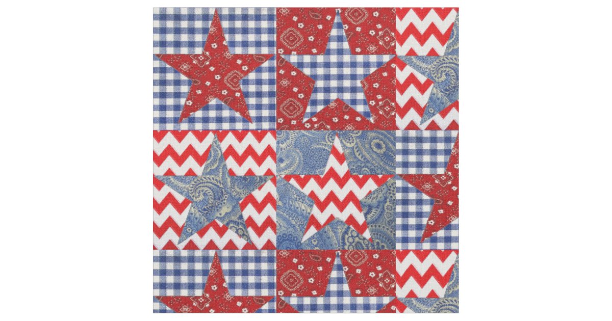 Americana Quilt Fabric Zazzle