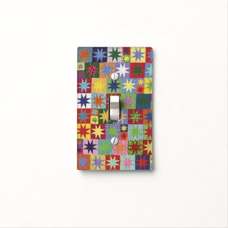 Americana Quilt Light Switch Cover
