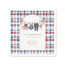 Americana Red White and Blue Watercolor Pattern N