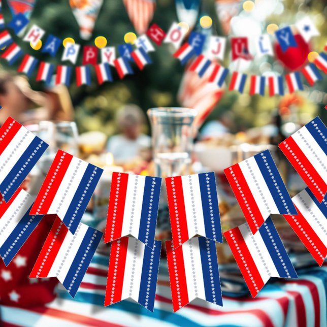 Americana Red White Blue Stars & Stripes Bunting Flags (Creator Uploaded)