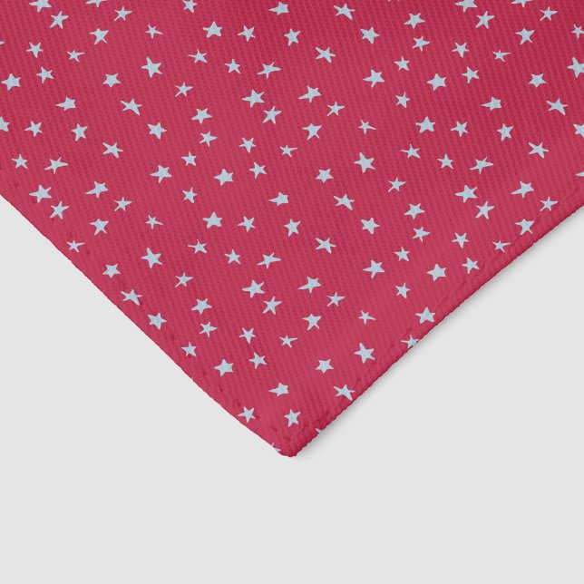 Americana Red with Blue Star Doodles Pet Bandana Collar (Corner)