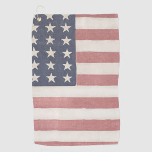 Americana Rustic American Flag Golf Towel
