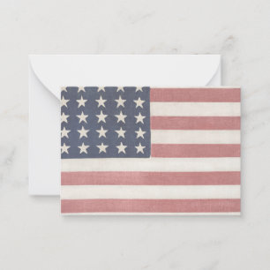 Americana Rustic American Flag Note Card