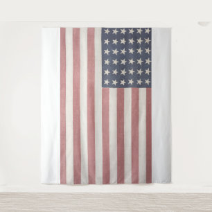Americana Rustic American Flag Tapestry