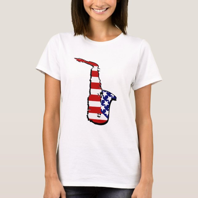 Americana Saxophone T-Shirt (Front)