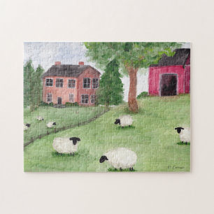Americana Sheep Farm Jigsaw Puzzle