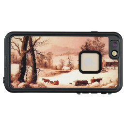 Americana Snow Sleigh Horse iPhone 7 Plus Case