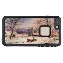Americana Snow Sleigh Horse iPhone 7 Plus Case