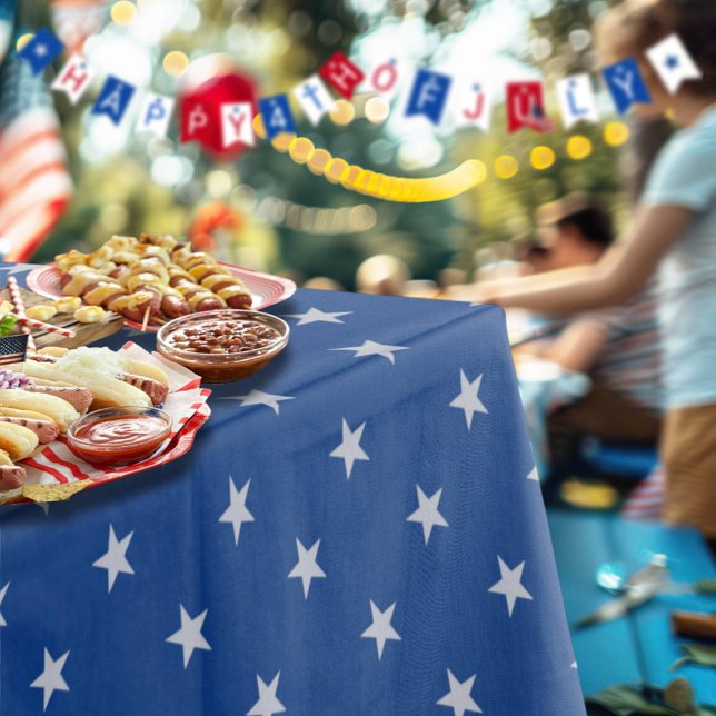 Americana Star Spangled Old Glory Navy Blue  Tablecloth (Creator Uploaded)