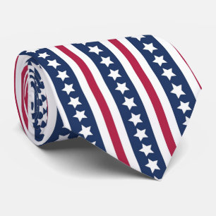 Americana stars and stripes  neck tie