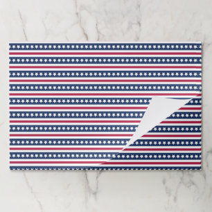 Americana stars and stripes paper placemats