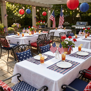 Americana stars and stripes paper placemats