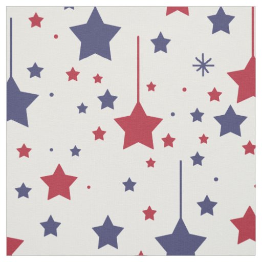 Americana Stars Red Blue Fabric