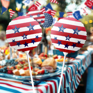 Americana Stars & Stripes Happy 4th Of July  Balloon