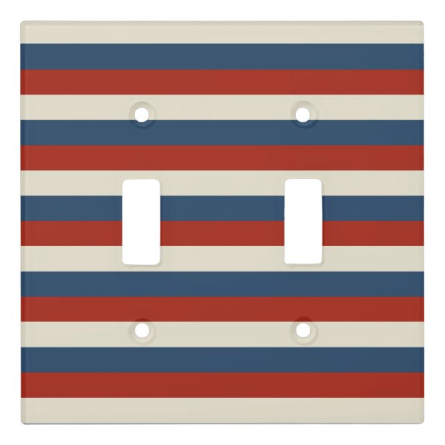 Americana Stripes – Light Switch Cover (Front)