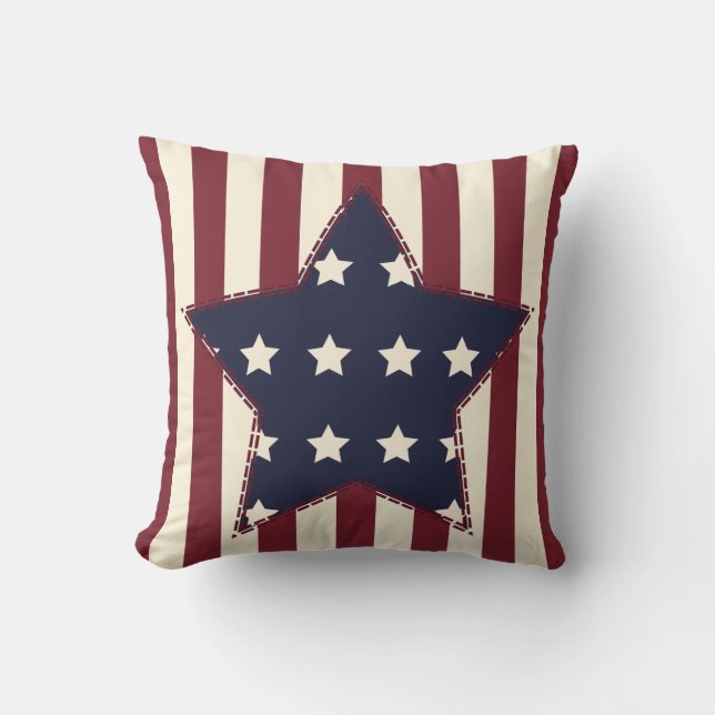Americana Throw Pillow (Front)