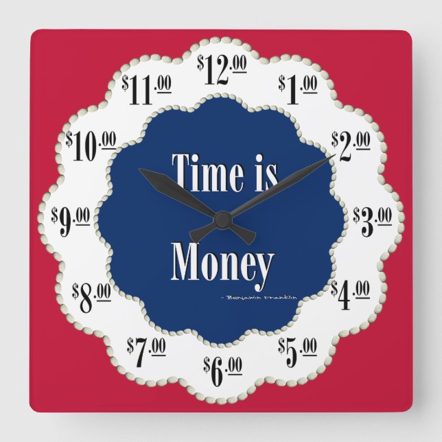 Americana Time is Money Clock (Front)