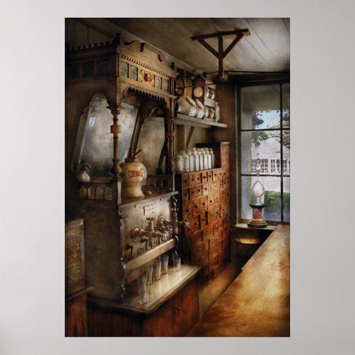 Americana   Turn of the century soda fountain Poster