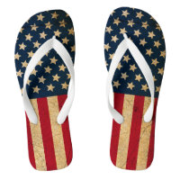 Americana USA Flag Stars and Stripes Flip Flops
