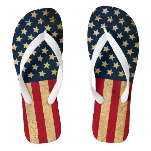 Americana USA Flag Stars and Stripes Flip Flops
