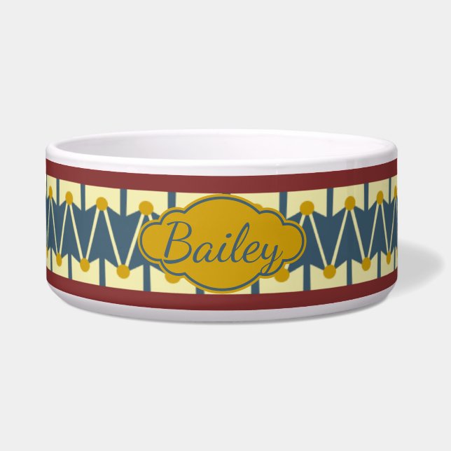 Americana Vintage Drum Personalized Bowl (Front)