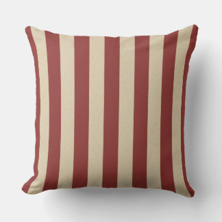 Americana Vintage Vertical Stripes Throw Pillow