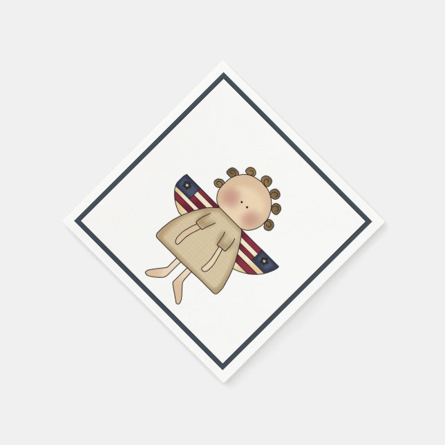 Americana White Paper Napkins (Corner)