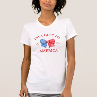 Americana Womens Shirt | I'm a gift to America bow