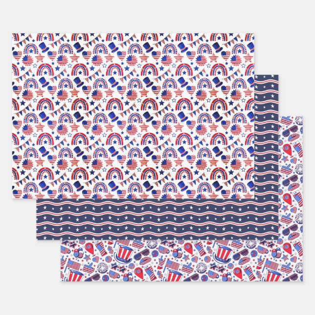 Americana Wrapping Paper Sheets (Set)