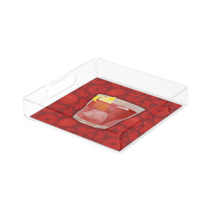 Americano cocktail acrylic tray