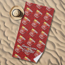 Americano Cocktail Beach Towel
