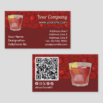 Americano cocktail business card