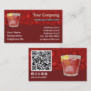 Americano cocktail business card