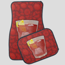 Americano cocktail car floor mat