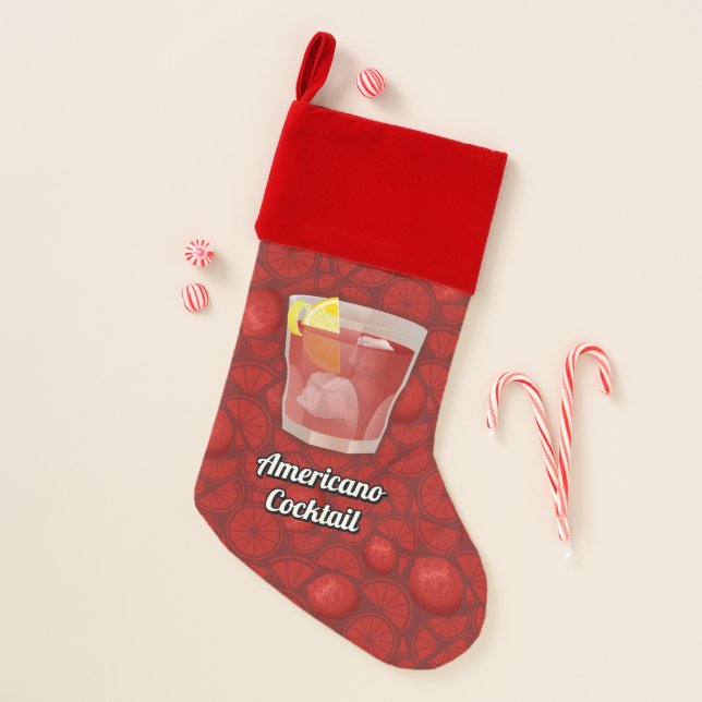 Americano Cocktail Christmas Stocking (Front)