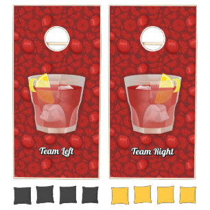 Americano cocktail cornhole set
