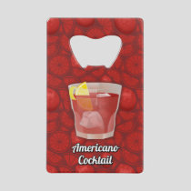Americano cocktail credit card bottle opener