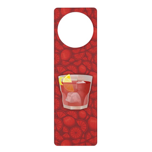 Americano cocktail door hanger (Front)