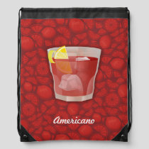 Americano Cocktail Drawstring Bag