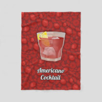 Americano cocktail fleece blanket