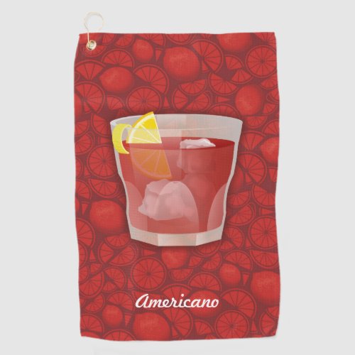 Americano Cocktail Golf Towel
