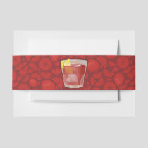 Americano cocktail invitation belly band