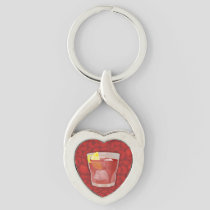 Americano cocktail keychain