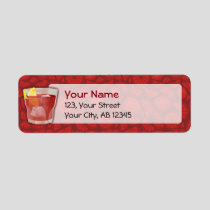 Americano cocktail label